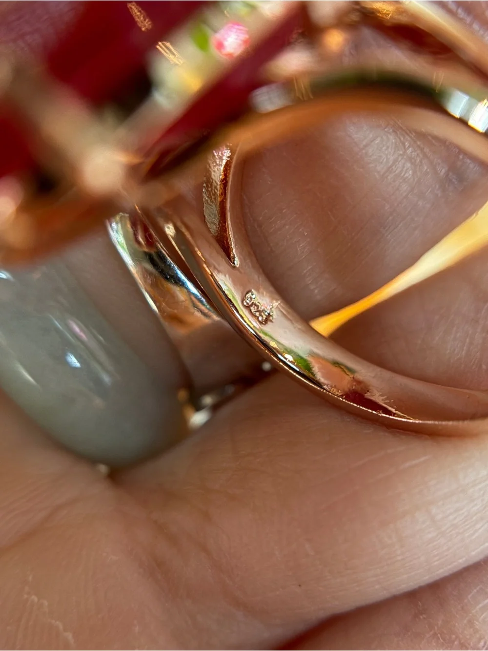 New Rose Gold Plated S925 Oval Stimulated Ruby Luxury Cocktail Solitaire Ring 8